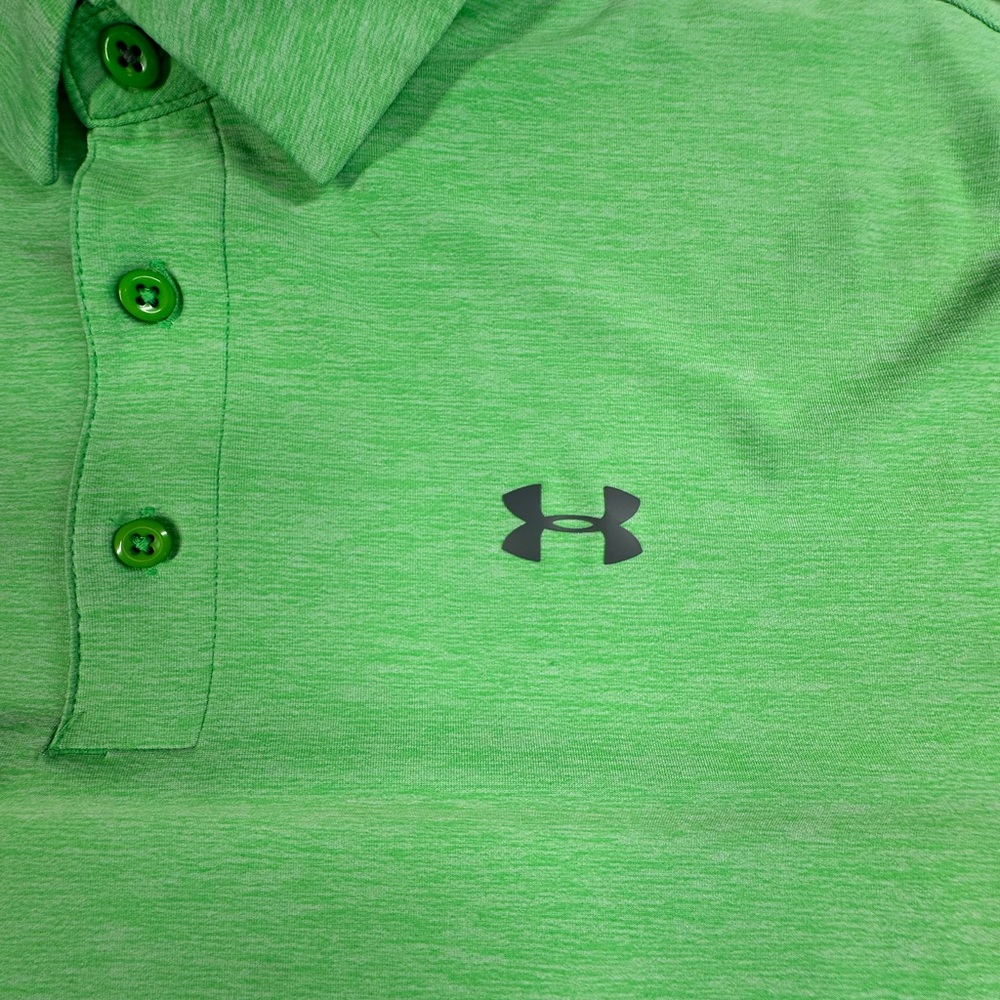 Under Armour Men's Vibrant Green Polo - Picture 2 of 6